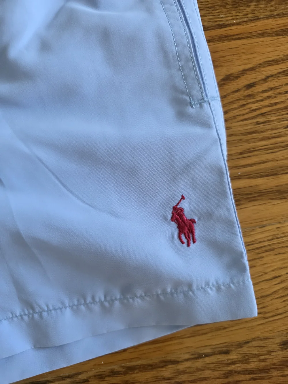 Polo by Ralph Lauren Light Blue Swim Shorts with Red Pony NWOT